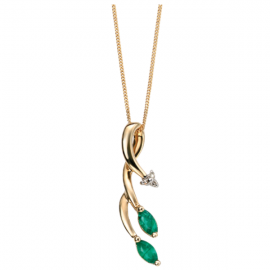 EMERALD AND DIAMOND NECKLACE